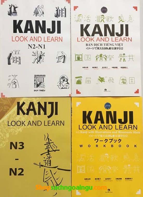 Kanji Look And Learn Trọn Bộ 4 Cuốn Bản Dịch Tiếng Việt ( In Màu ) - Nhà  Sách Ngoại Ngữ