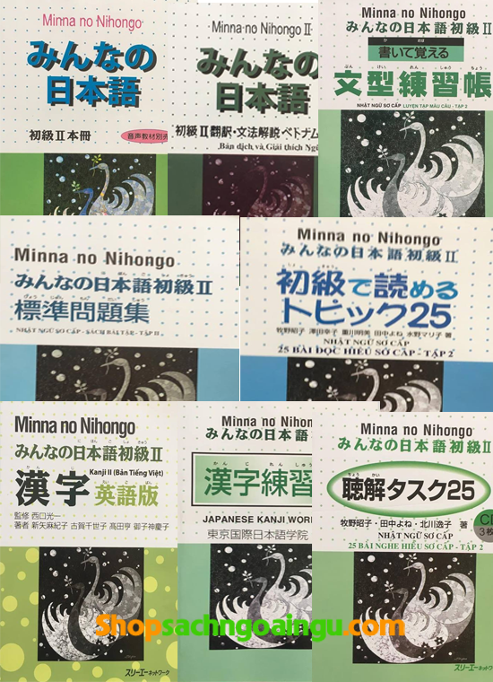 Combo Giao Trinh Minna No Nihongo 2 Trinh độ N4 Full Nha Sach Ngoại Ngữ
