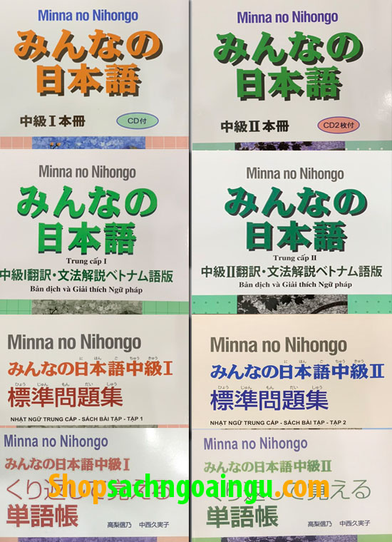 Combo Giao Trinh Minna No Nihongo Trinh độ N3 Va N2 Full Nha Sach Ngoại Ngữ